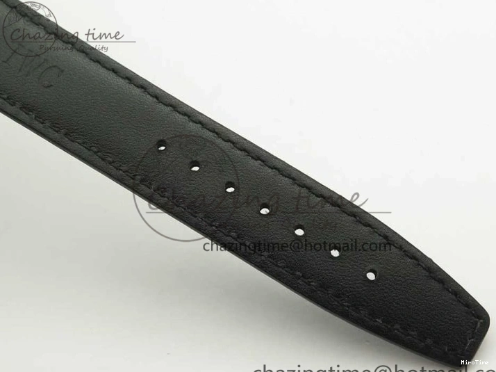 MIROTIME 1230 Portofino Automatic SS FKF 1:1 Best Edition White Dial SS Markers on Black Leather Strap A QuickDry 7138